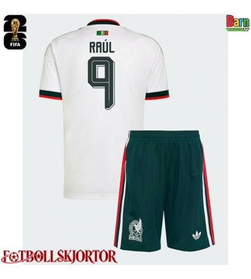 Mexiko Raul Jimenez #9 Borta Kläder Barn VM 2026 Kortärmad (+ Korta byxor)